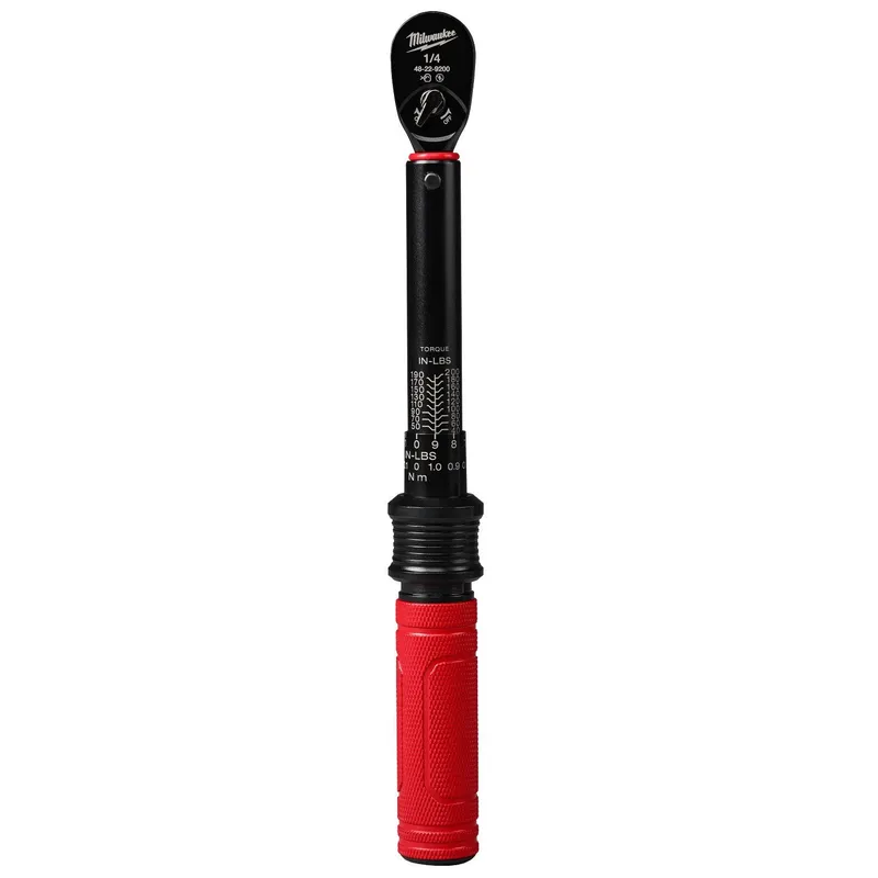 Milwaukee 1/4 Inch Drive Click Torque Wrench (40-200 in-lbf)