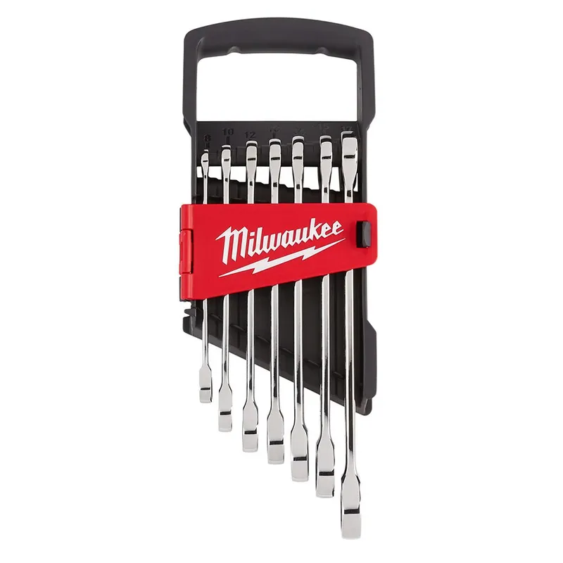Milwaukee 7 Piece Ratcheting Combination Wrench Set - Metric