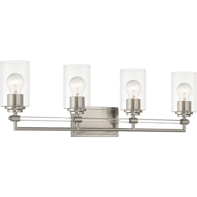 Binsly 4 Light 32 inch Brushed Nickel Vanity Wall Light