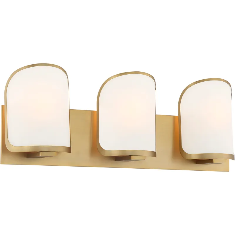 Bishop Crossing 3 Light 25 inch Soft Brass Bath Light Wall Light