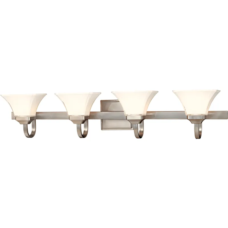 Agilis 4 Light 43 inch Brushed Nickel Bath Light Wall Light