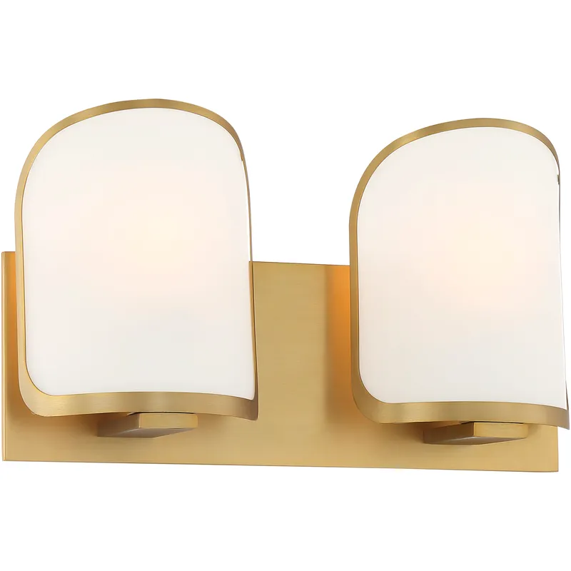 Bishop Crossing 2 Light 16 inch Soft Brass Bath Light Wall Light