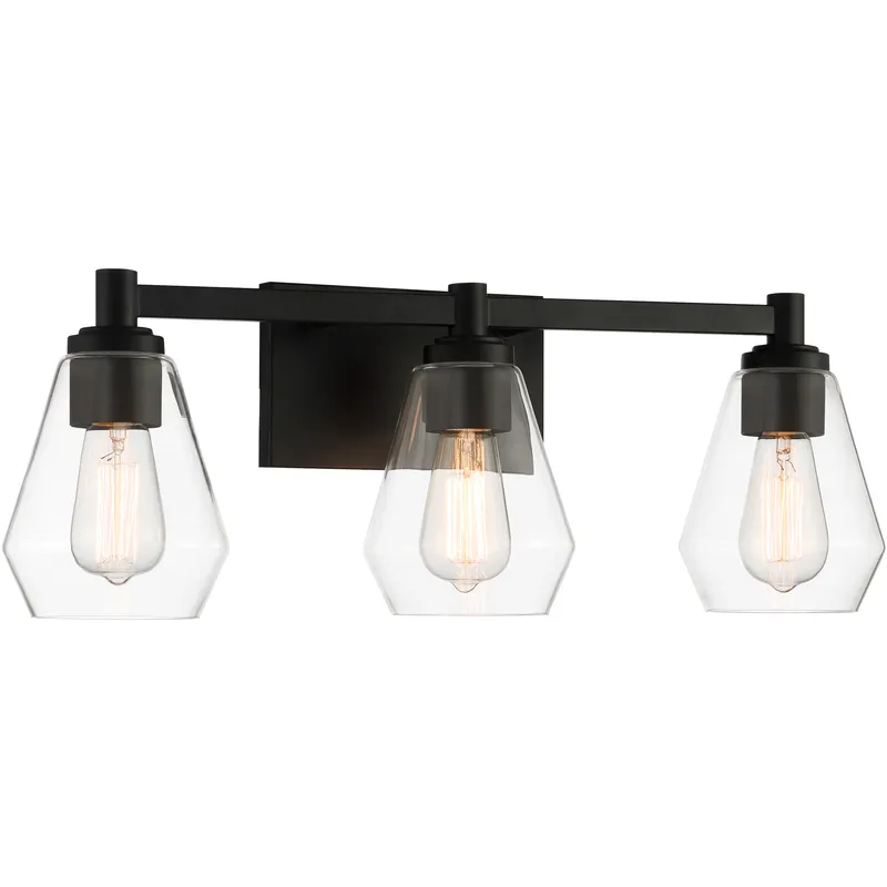 Clarity 3 Light 24 inch Coal Bath Vanity Wall Light