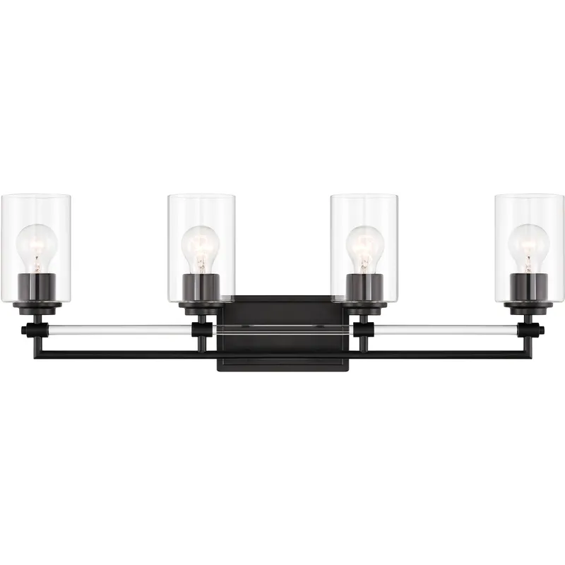 Binsly 4 Light 32 inch Coal Bath Vanity Light Wall Light
