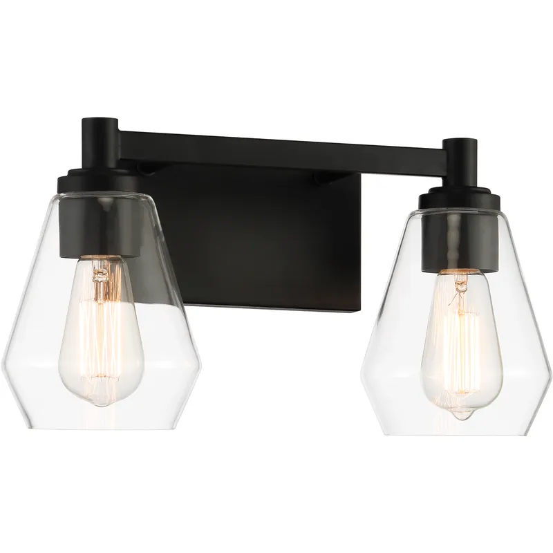 Clarity 2 Light 16 inch Coal Bath Vanity Wall Light