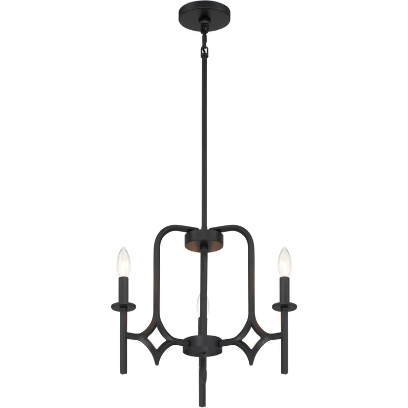 Muncie 3 Light Coal Chandelier Ceiling Light