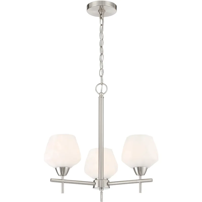 Camrin 3 Light 19 inch Brushed Nickel Chandelier Ceiling Light