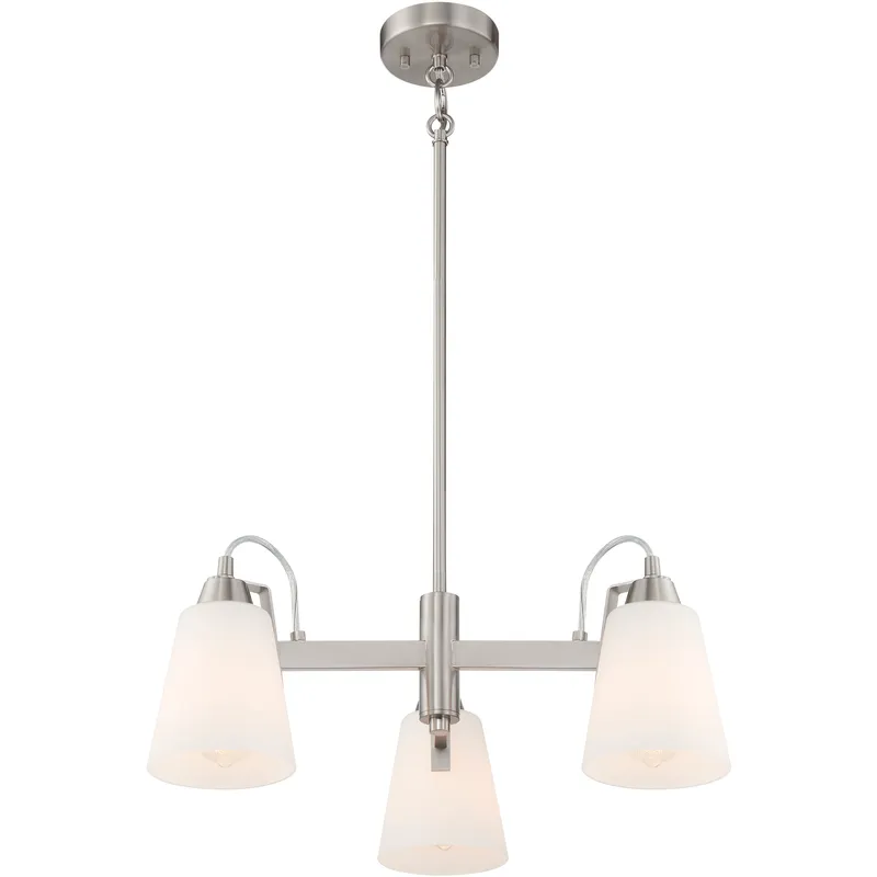 Beckonridge 3 Light 22 inch Brushed Nickel Chandelier Ceiling Light