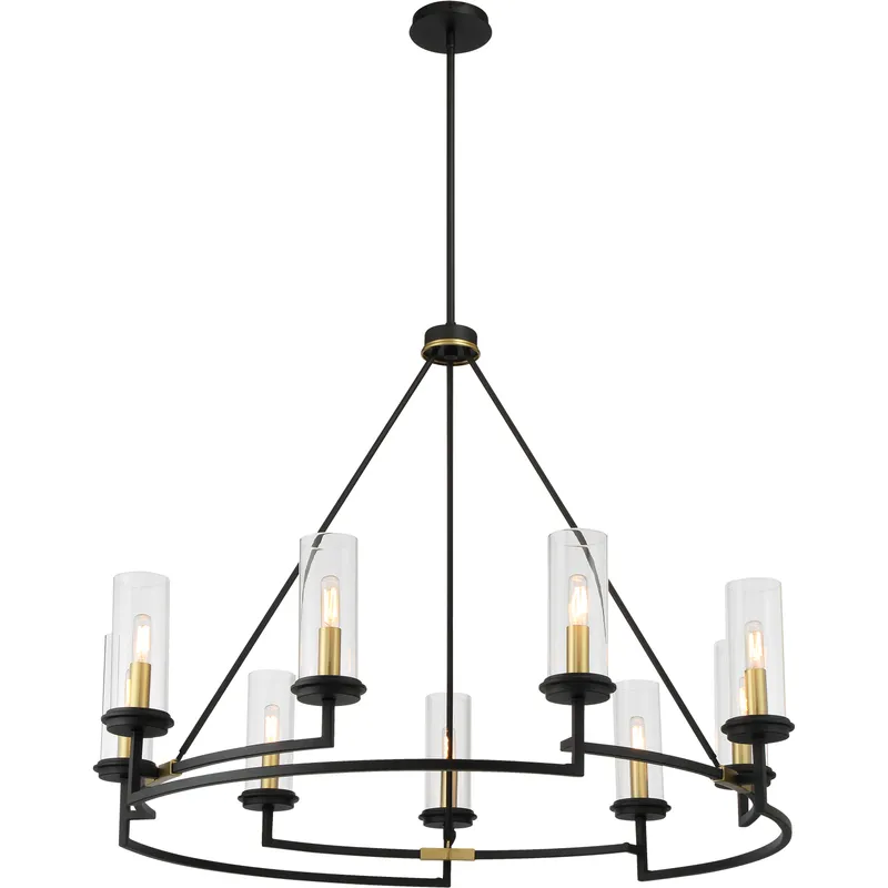 Hillstone 9 Light 40.25 inch Soft Brass And Sand Coal Chandelier Ceiling Light