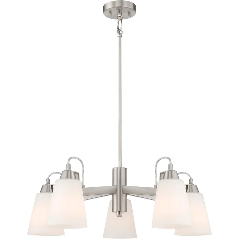 Beckonridge 5 Light 26 inch Brushed Nickel Chandelier Ceiling Light