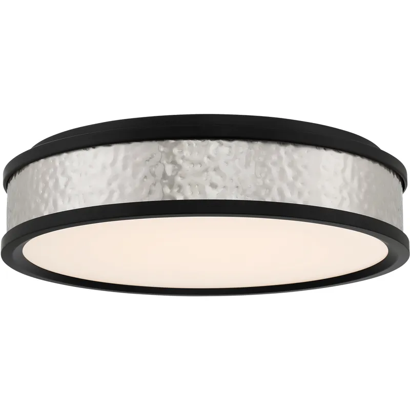 MinLav LED 15 inch Coal / Brushed Nickel Flush Mount Ceiling Light