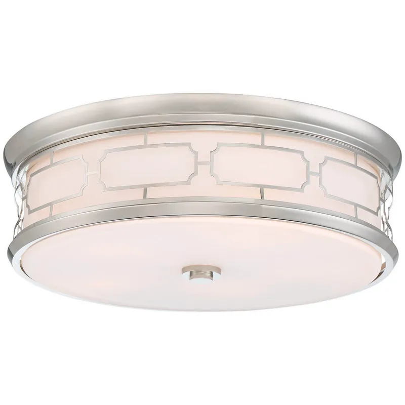 ML LED 20 inch Polished Nickel Flush Mount Ceiling Light
