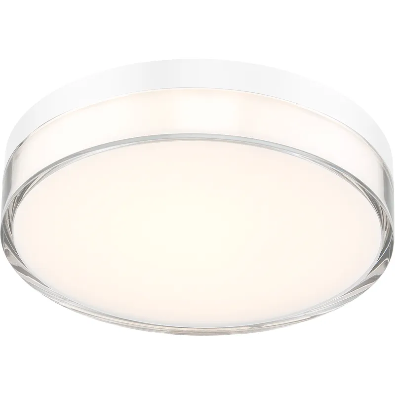 Vantage LED 7 inch White Flush Mount Ceiling Light, Outdoor