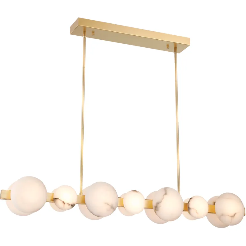 Zill LED 48.03 inch Lily Gold Island Chandelier Ceiling Light