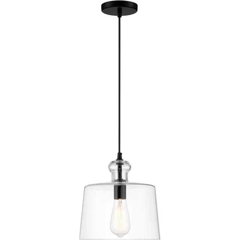 Clarity 1 Light 10 inch Coal Mini Pendant Ceiling Light