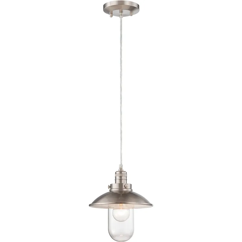 Downtown Edison 1 Light 8.5 inch Brushed Nickel Mini Pendant Ceiling Light