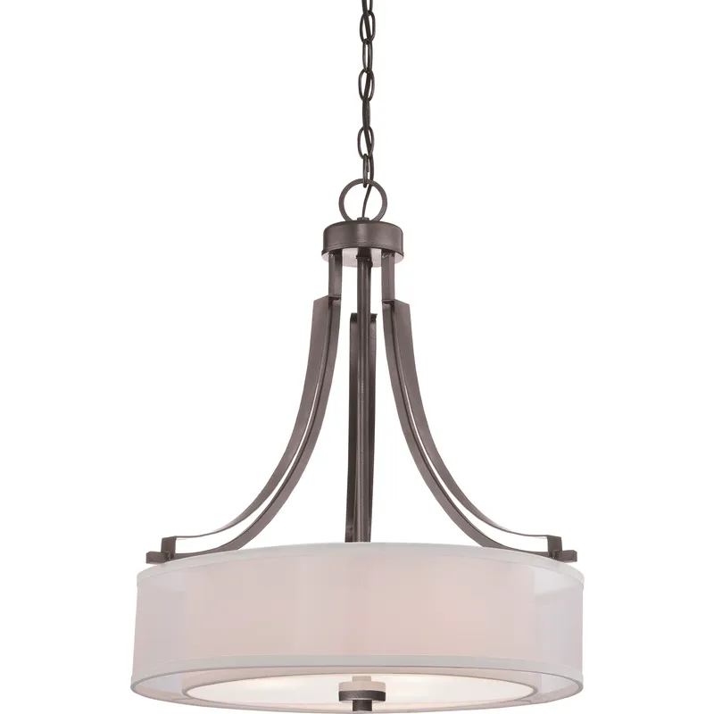 Parsons Studio 3 Light 21 inch Smoked Iron Pendant Ceiling Light