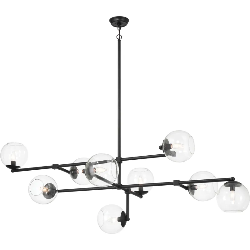 Millikan 9 Light 39 inch Coal Black Pendant Ceiling Light