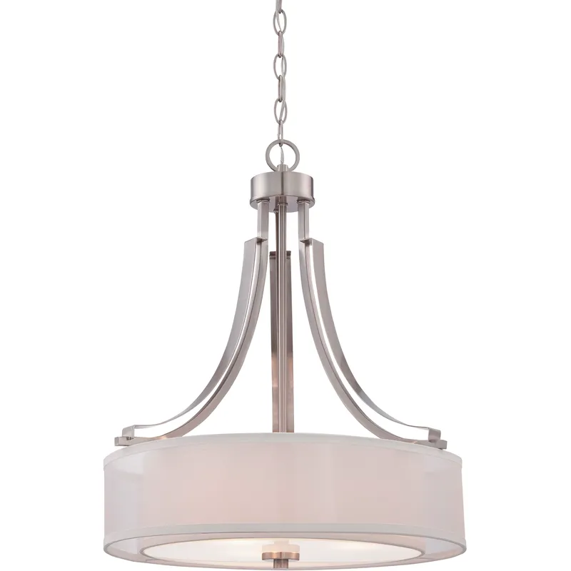 Parsons Studio 3 Light 21 inch Brushed Nickel Pendant Ceiling Light