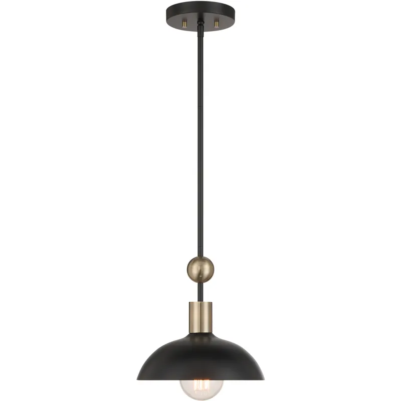 Biloxi 1 Light 23.88 inch Coal And Weathered Antique Brass Pendant Ceiling Light