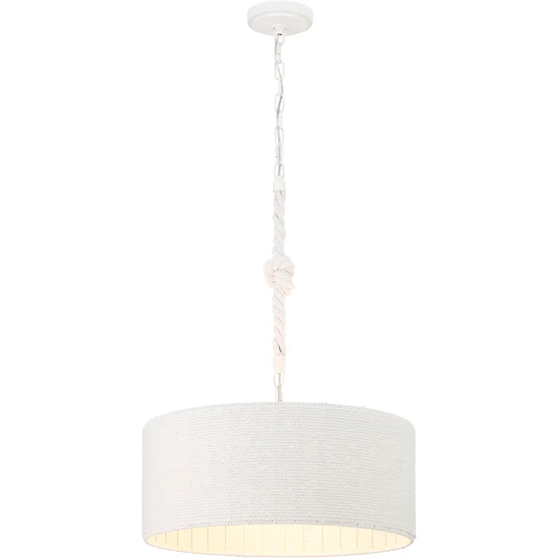 Lodelle 3 Light 19 inch Matte White Pendant Ceiling Light