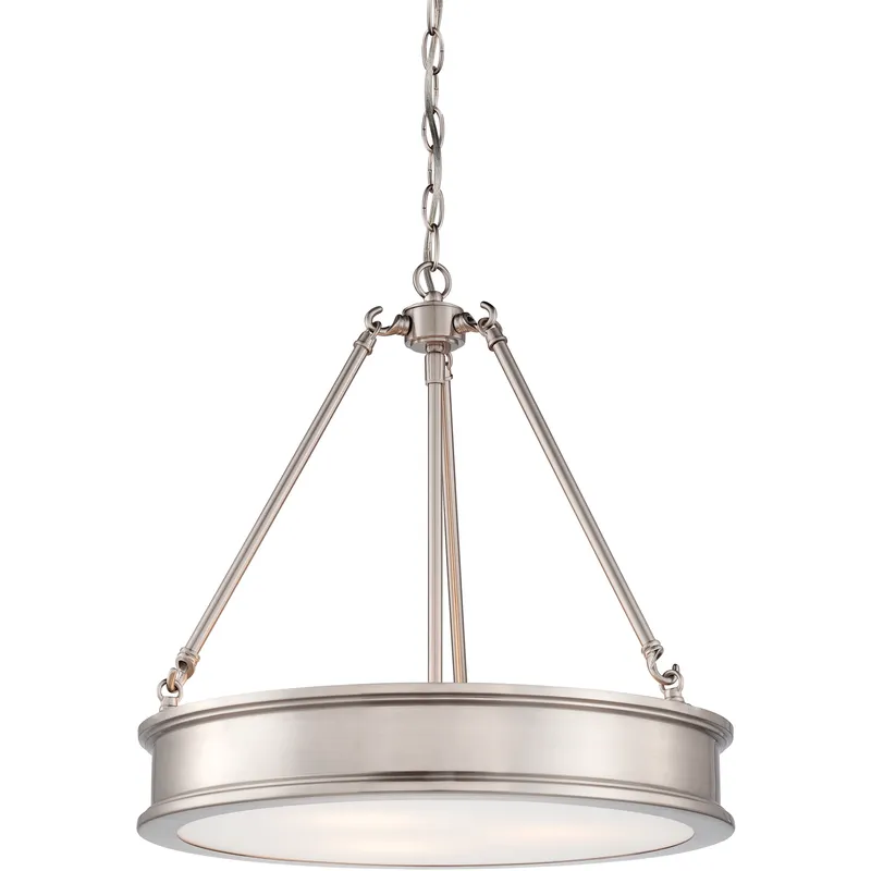Harbour Point 3 Light 19 inch Brushed Nickel Pendant Ceiling Light