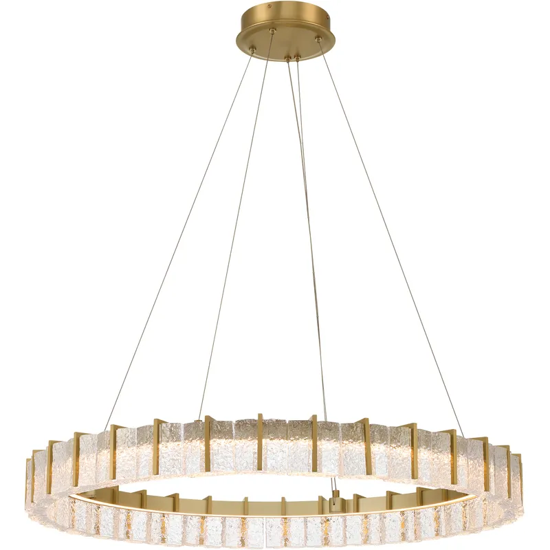 Sevryn LED 36 inch Soft Brass Ring Pendant Ceiling Light