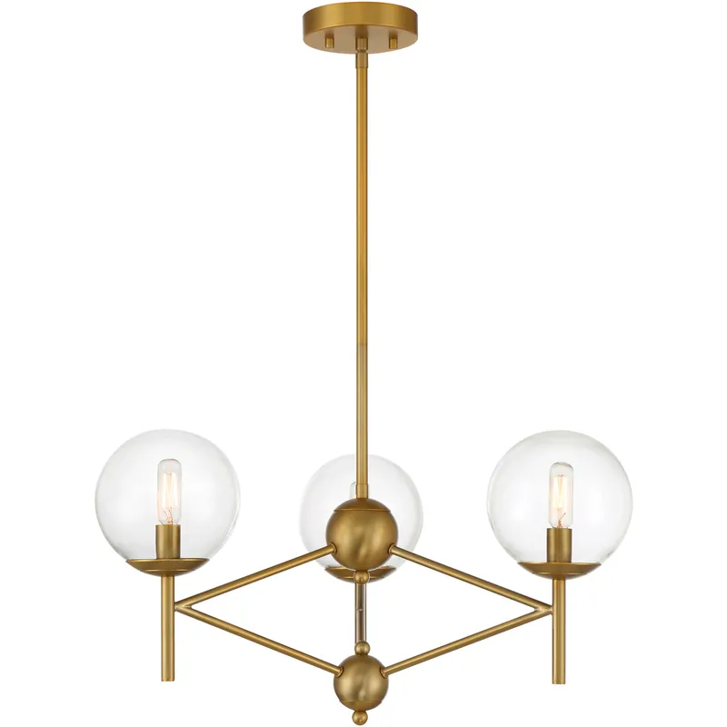 Auresa 3 Light 24 inch Soft Brass Pendant Ceiling Light