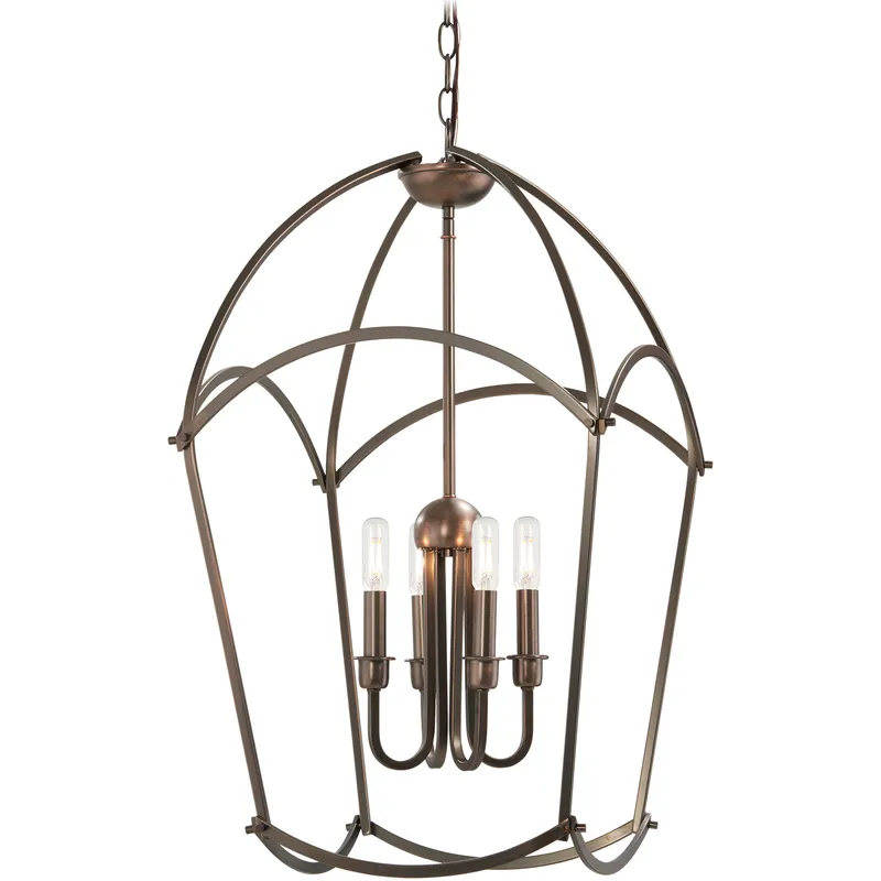 Jupiter's Canopy 4 Light 17 inch Harvard Court Bronze Pendant Ceiling Light