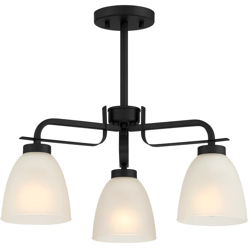 Kaitlen 3 Light 20 inch Coal Semi Flush / Chandelier Ceiling Light