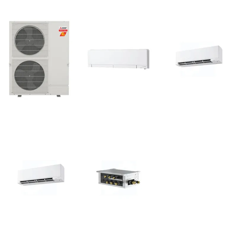 Mitsubishi Multi-Zone 60000 BTU R-454B 20 SEER2 3-Zone Wall-Mounted Hyper Heat Mini Split Heat Pump System - 6K+9K+18K