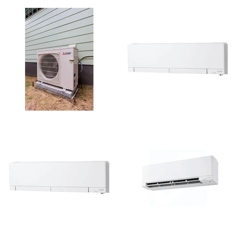 Mitsubishi Multi-Zone 22000 BTU R-454B 20 SEER2 3-Zone Wall-Mounted Hyper Heat Mini Split Heat Pump System - 6K+6K+15K