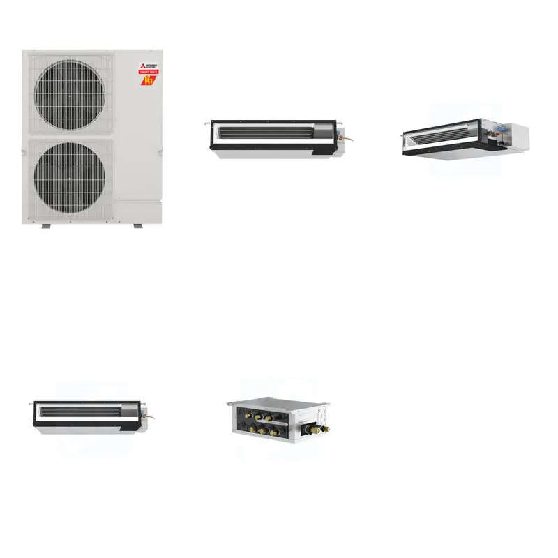 Mitsubishi Multi-Zone 60000 BTU R-454B 16 SEER2 3-Zone Ducted Low-Static Mini Split Heat Pump System - 9K+15K+18K
