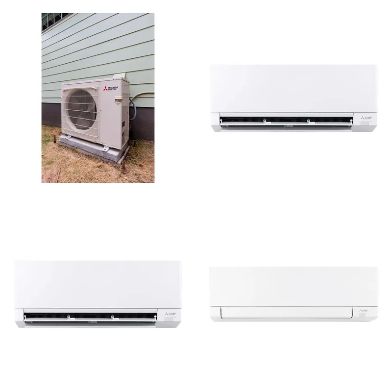 Mitsubishi Multi-Zone 22000 BTU R-454B 20 SEER2 3-Zone Wall-Mounted Mini Split Heat Pump System - 6K+6K+15K