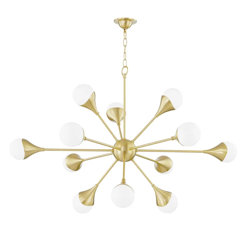 Ariana LED 49 inch Aged Brass Chandelier Ceiling Light