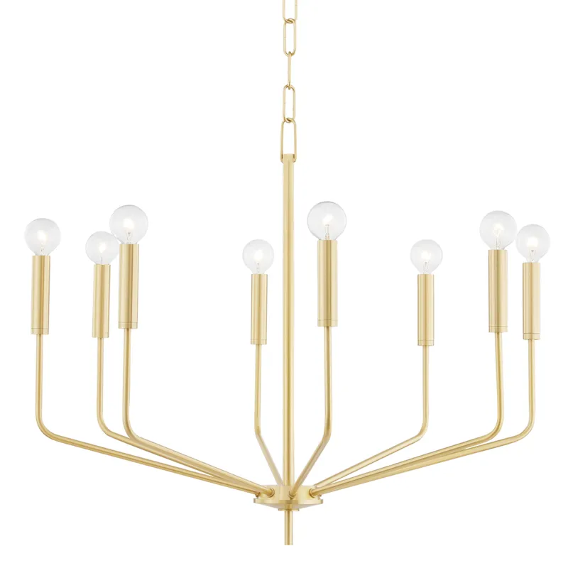 Bailey 8 Light 30 inch Aged Brass Chandelier Ceiling Light