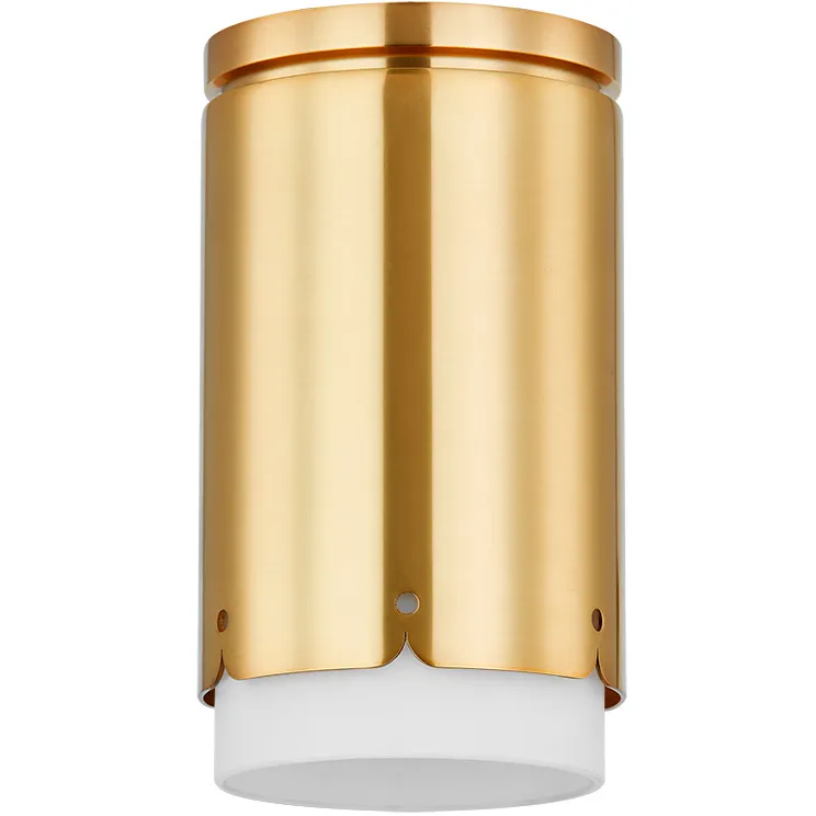 Asa 1 Light 4.75 inch Aged Brass Flush Mount Ceiling Light