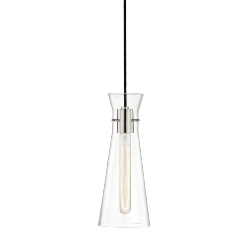 Anya 1 Light 5.5 inch Polished Nickel Pendant Ceiling Light