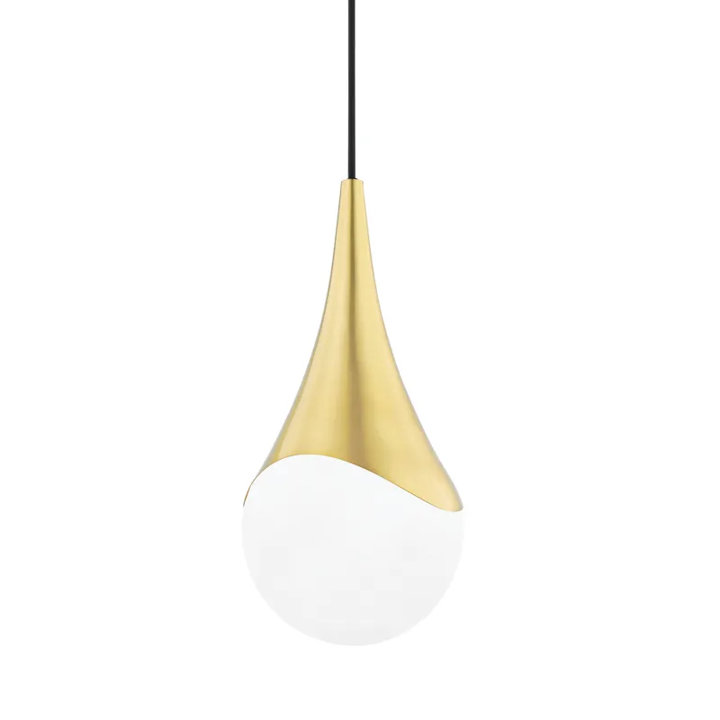Ariana 1 Light 7.5 inch Aged Brass Pendant Ceiling Light