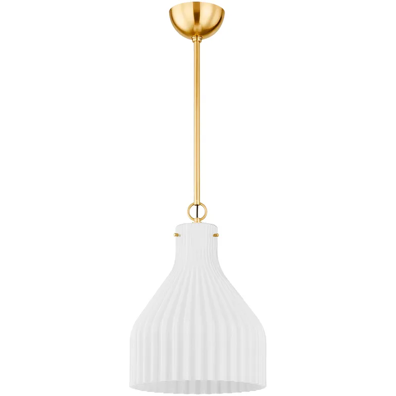 Lola LED 7.5 inch Aged Brass Pendant Ceiling Light