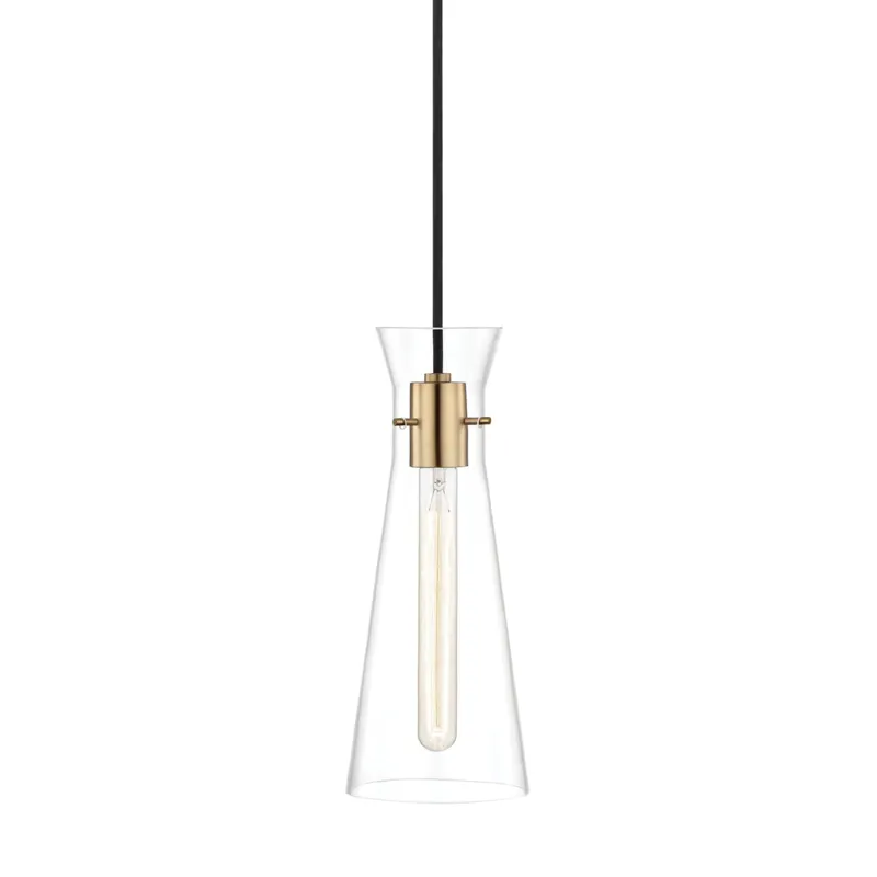 Anya 1 Light 5.5 inch Aged Brass Pendant Ceiling Light