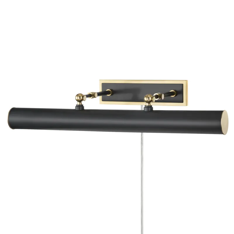 Holly 75 watt 24 inch Aged Old Bronze Picture Light Wall Light, with Plug