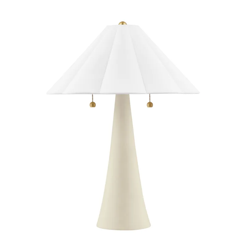 Alana 23 inch 60.00 watt Aged Brass/Ceramic Antique Ivory Table Lamp Portable Light