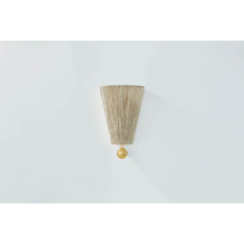 Song 1 Light 8.25 inch Aged Brass Wall Sconce Wall Light