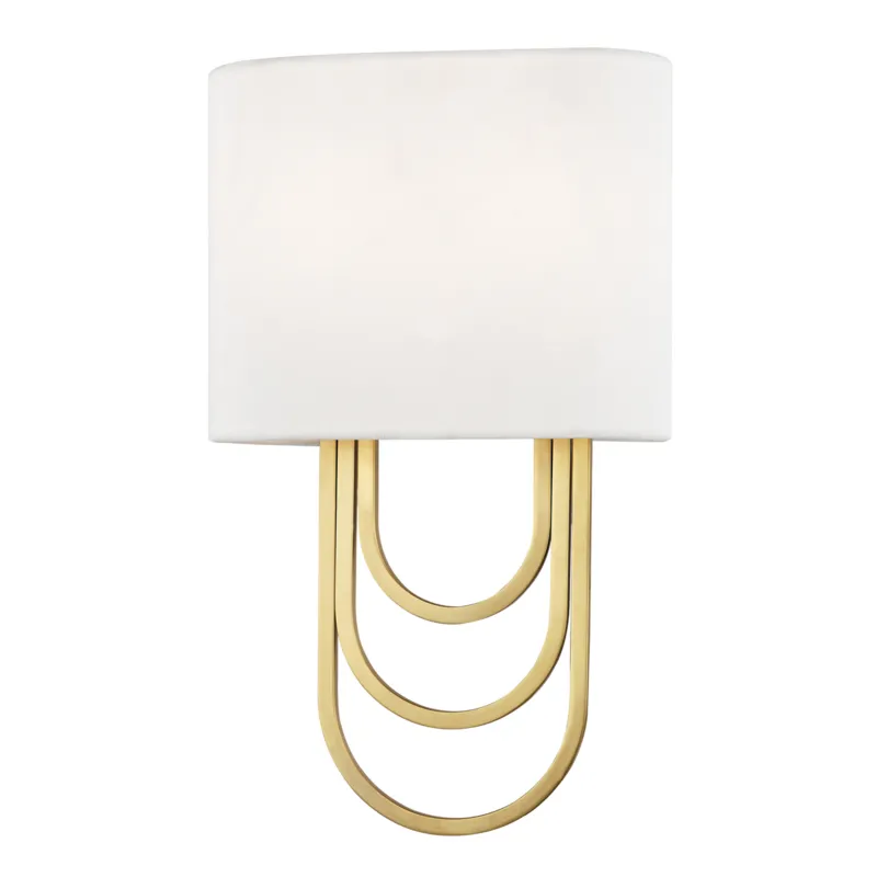 Farah 2 Light 8 inch Aged Brass ADA Wall Sconce Wall Light
