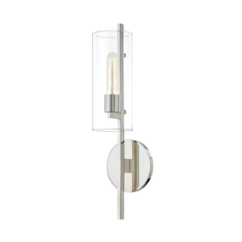 Ariel 1 Light 5.5 inch Polished Nickel Wall Sconce Wall Light