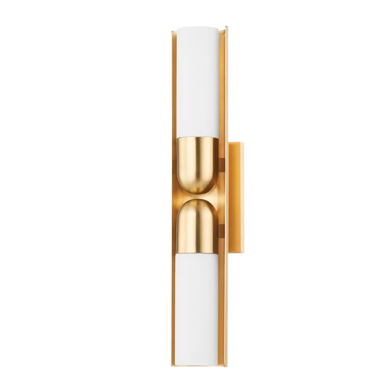 Paolo 2 Light 4.25 inch Aged Brass Wall Sconce Wall Light