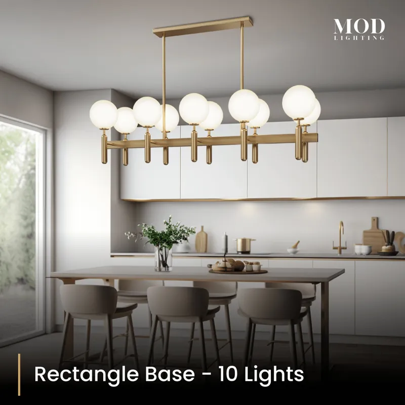 MOD Lighting Angelica — Rectangle / 10 Lights / Warm White (3000K)