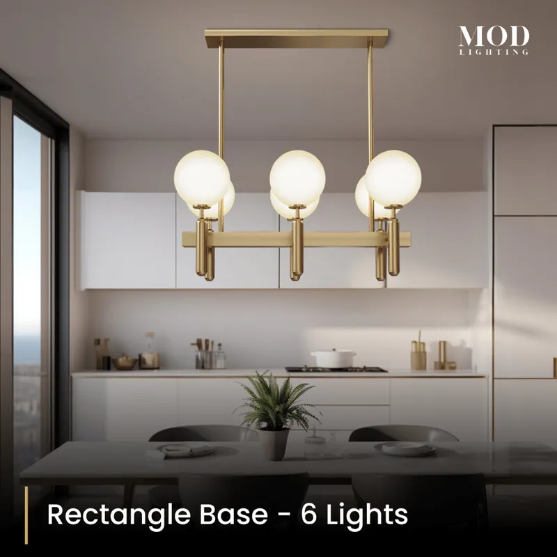 MOD Lighting Angelica — Rectangle / 6 Lights / Warm White (3000K)