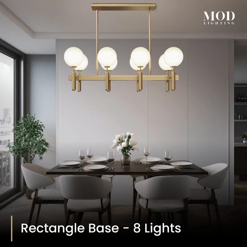 MOD Lighting Angelica — Rectangle / 8 Lights / Warm White (3000K)